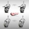 Service Caster 3 Inch SS Gray Polyurethane 3/8 Inch Threaded Stem Caster Total Lock Brake, 2PK SCC-SSTSTTL20S314-PPUB-381615-2-S-2 - alternate 1